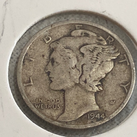 Vintage Other - Vintage 1944 S Mercury Dime Coin 90% Silver Fine